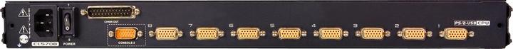 Actual product image Aten CL5708MW FR KVM switch 8-port 17.3" LCD SingleRail (PS/2-USB VGA) FR layout