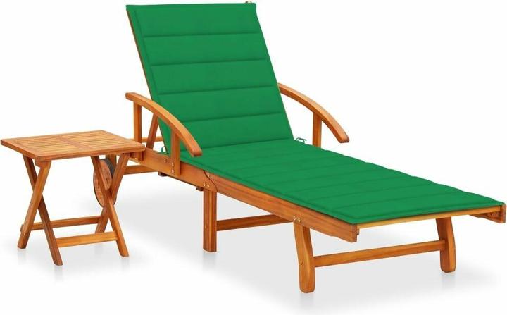 Image du produit vidaXL Sonnenliege mit Tisch (200 cm)