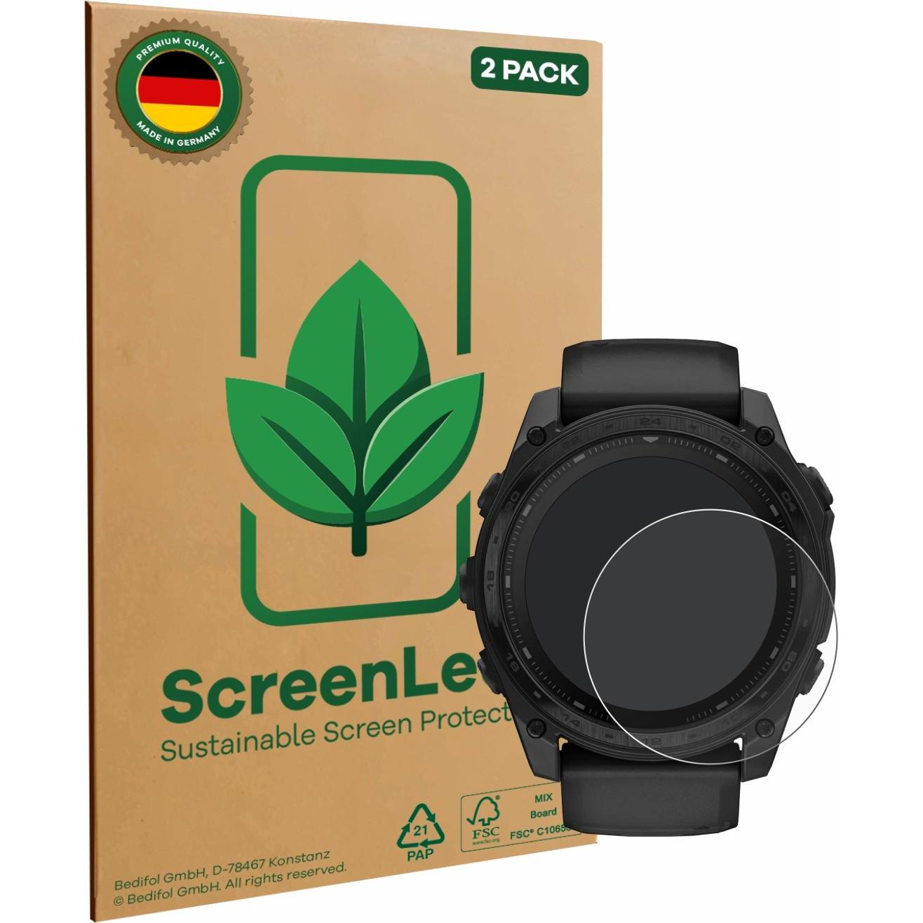 ScreenLeaf Schutzfolie nachhaltiger Displayschutz Display Schutz Folie Klar Transparent, Smartwatch Schutzfolie, Transpa...