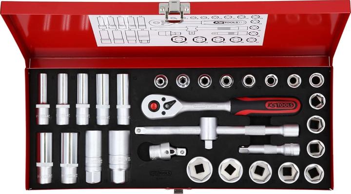 Actual product image KS Tools 3/8 Socket set 30 pcs.