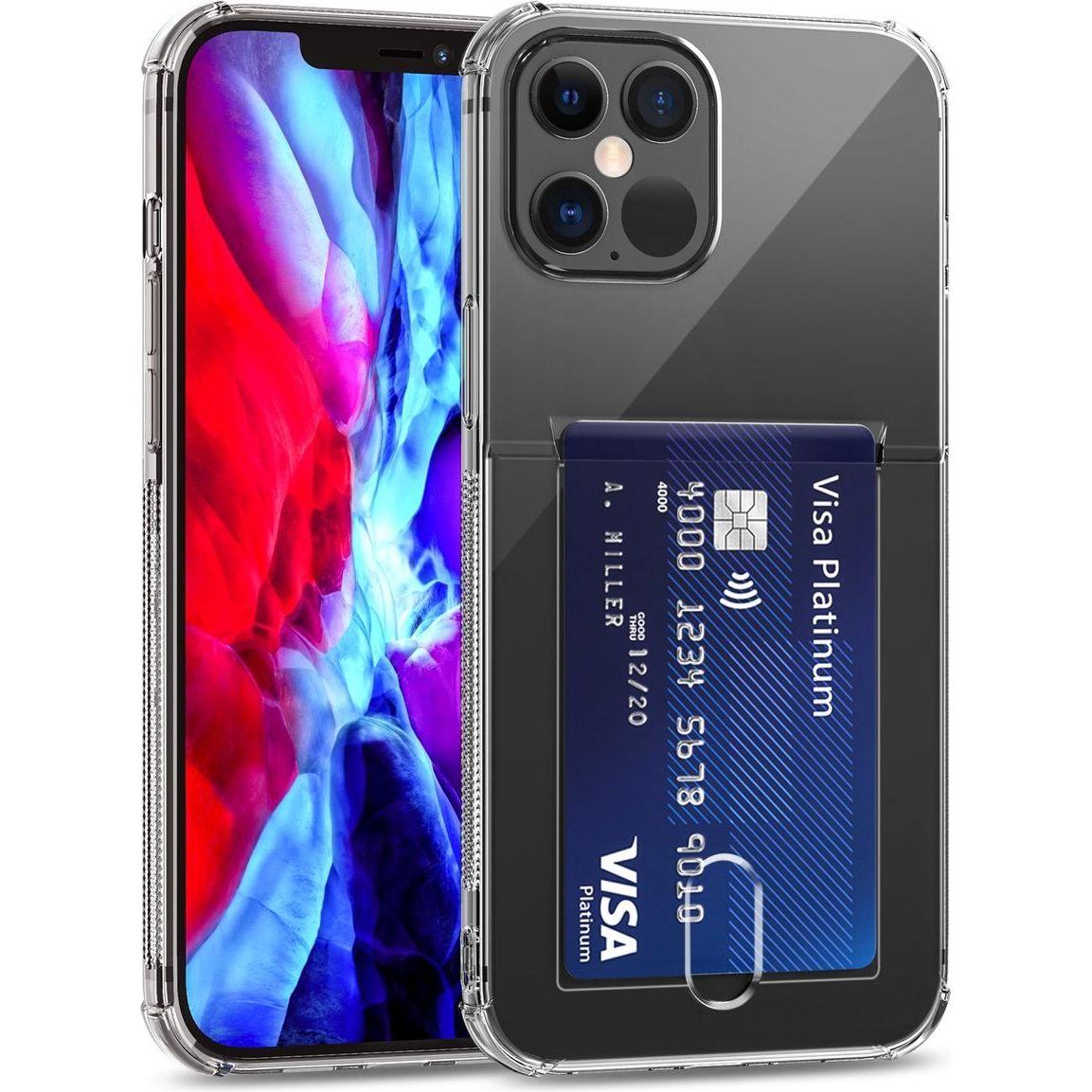 König Design Hülle Handy Schutz für Apple iPhone 12 13 14 Serie Case Cover Bumper Kartenfach (Apple iPhone 12 Pro Max), ...