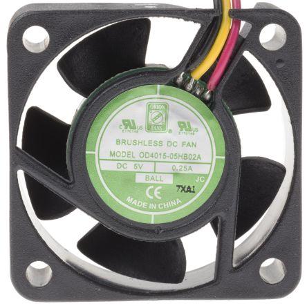 Produktbild RS PRO DC fan, alarm, 40x15mm 14.45cu.m/h 5V (40 mm)