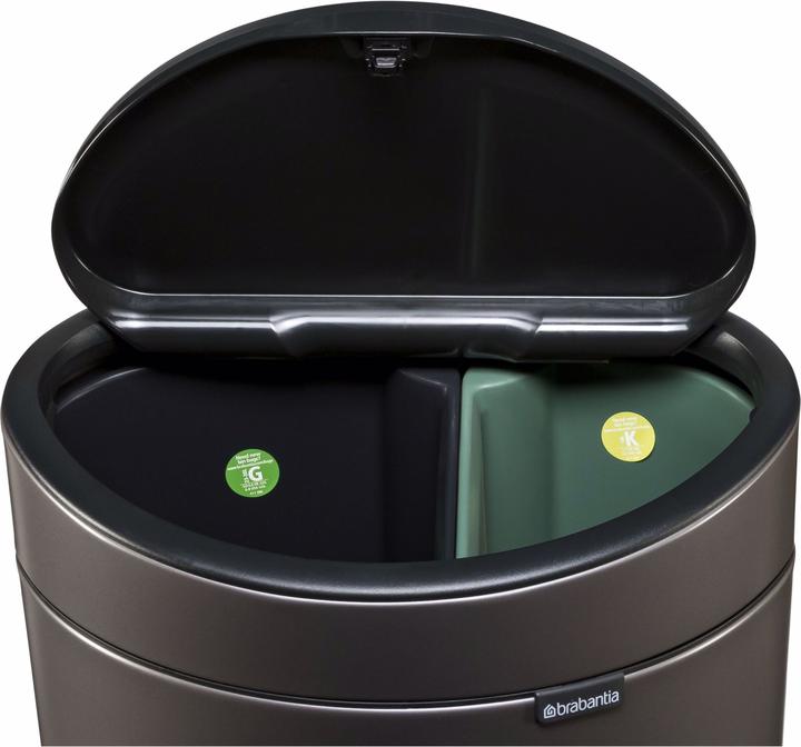 Produktbild Brabantia Mülleimer Touch Bin New,recycle, 23+10 L Platinum (33 l)