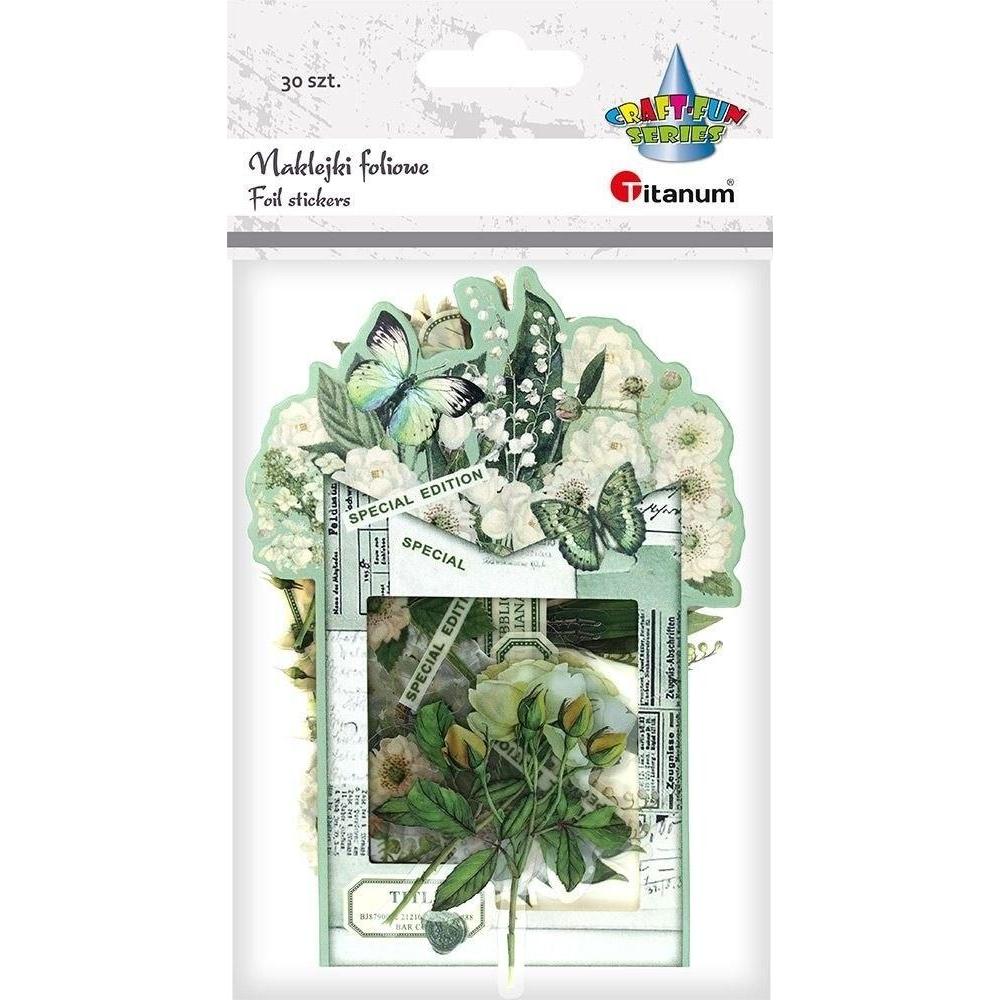Titanum, Sticker, Folienaufkleber Weisse Blumen 30 Stk