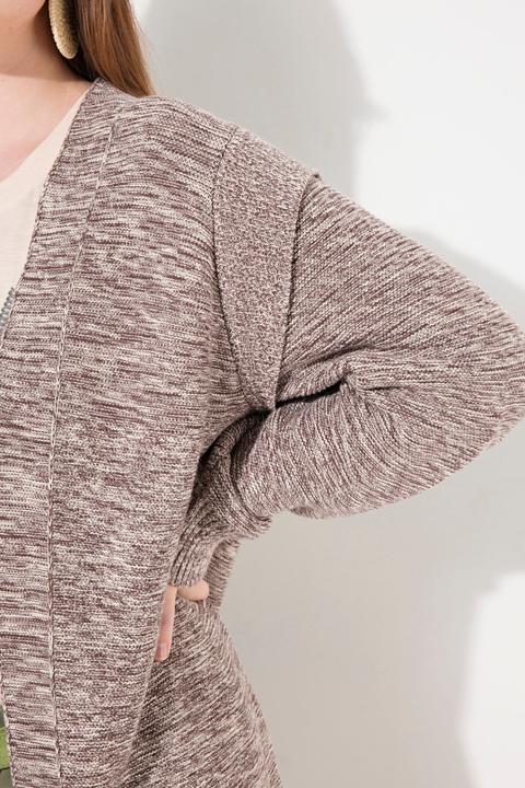 Produktbild Ulla Popken Long-Strickjacke, offenes Modell (50, 52)