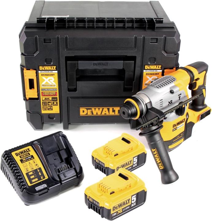 Produktbild DeWalt DCH 283 P2 Akku Kombihammer 18V 2,8J SDS plus Brushless+ 2x Akku 5,0Ah + Ladegerät + TSTAK