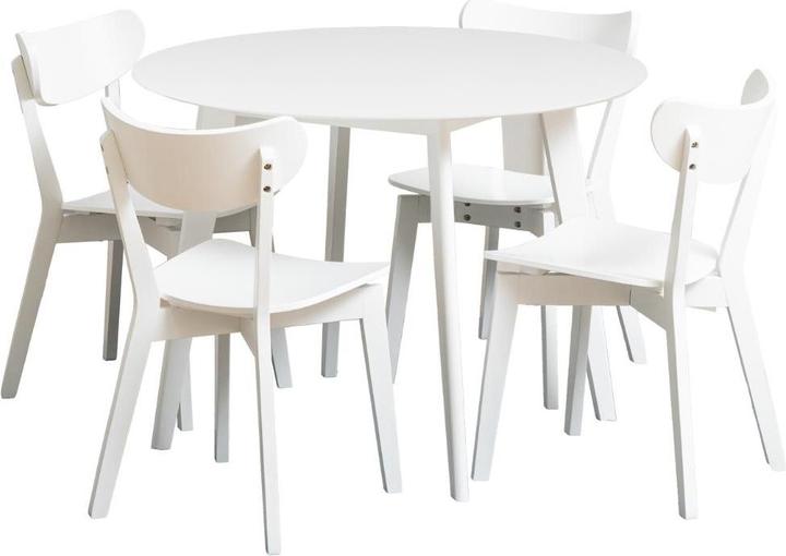 Gestell weiss SH Lack Rubberwood, Tischplatte weiss SH lackiert MDF