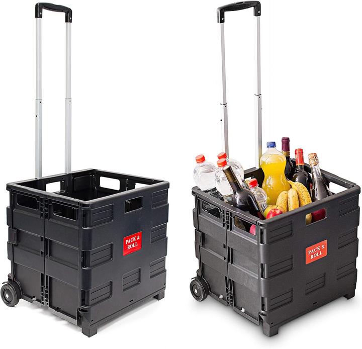 Produktbild Relaxdays Klappbarer Einkaufstrolley 2er-Set (bis 35 kg)