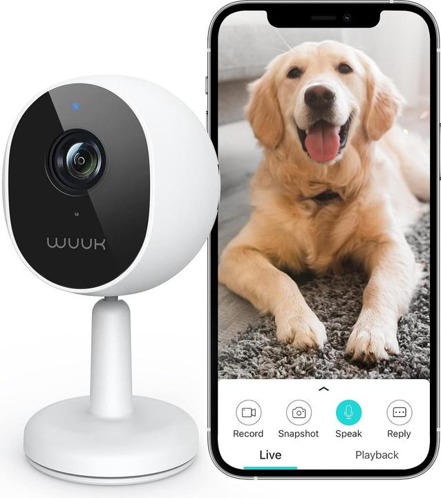 Immagine prodotto WUUK 4MP/2.5K Innenüberwachungskamera mit App und magnetischem Standfuss