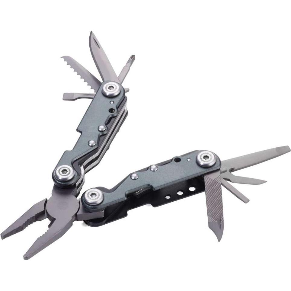 Troika ARBEITSGERÄT mini Multifunktions-Werkzeug mit 10 Funktionen, matt grau (10 Funktionen) (TOL42/GY)