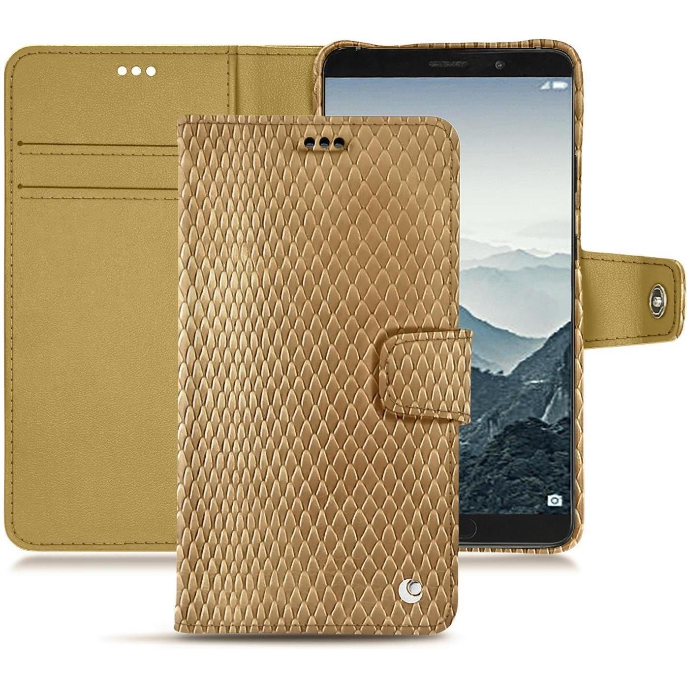 Noreve Lederschutzhülle Wallet (Huawei Mate 10), Smartphone Hülle, Beige