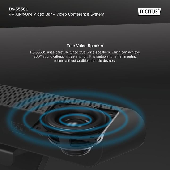 Actual product image Digitus 4K All-in-One Video Bar – Video Conference System