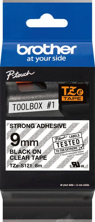 Actual product image Brother TZe-S121 (0.90 cm, Transparent)