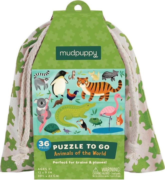 Produktbild Mudpuppy Puzzle To Go Tiere der Welt (36 Teile)