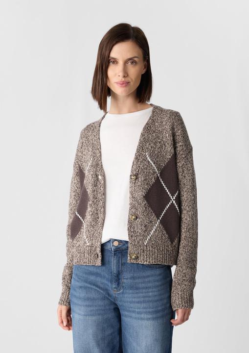 Produktbild Comma Strickjacke Strickjacke mit Rautenmuster (48)