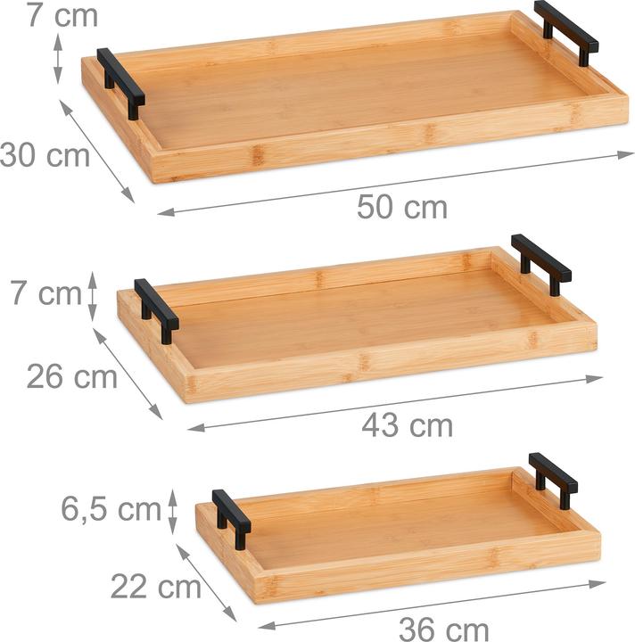 Produktbild Relaxdays 3x Tablett
