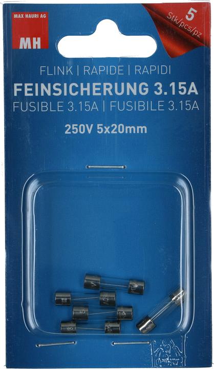 Max Hauri Fusibile miniaturizzato Flink 3.15A 5 pz. (3.15 A)