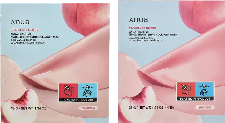 Actual product image Anua Peach 70 Niacin Brightening Collagen Mask (38 g)