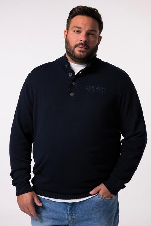 Produktbild Men+ Troyer, Zippkragen, Knopfleiste, Stick (6XL)
