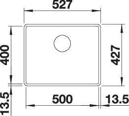 Produktbild Blanco Subline 500-F (Einbauspüle, 52.70 cm, 42.70 cm)