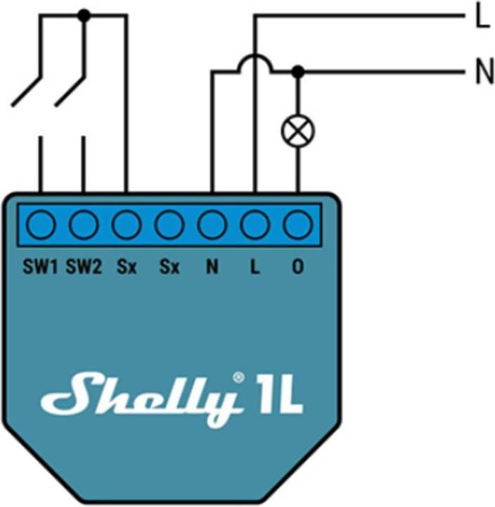 Immagine prodotto Shelly Attuatore interruttore WLAN 1L relè WiFi