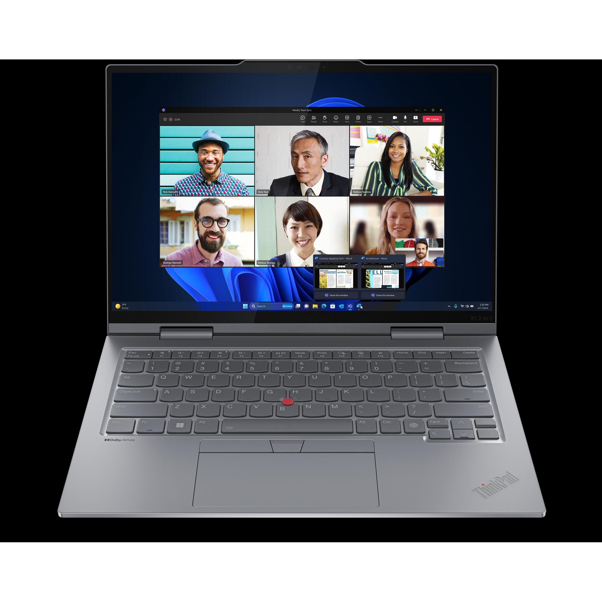Lenovo TP X1 2-IN-1 G9 CU7-155U 32GB (14", 32 GB, 1000 GB, DE), Notebook, Grau