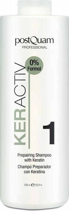 Produktbild Postquam KERACTIV preparing shampoo with keratin 1000 ml (1000 ml, Flüssiges Shampoo)