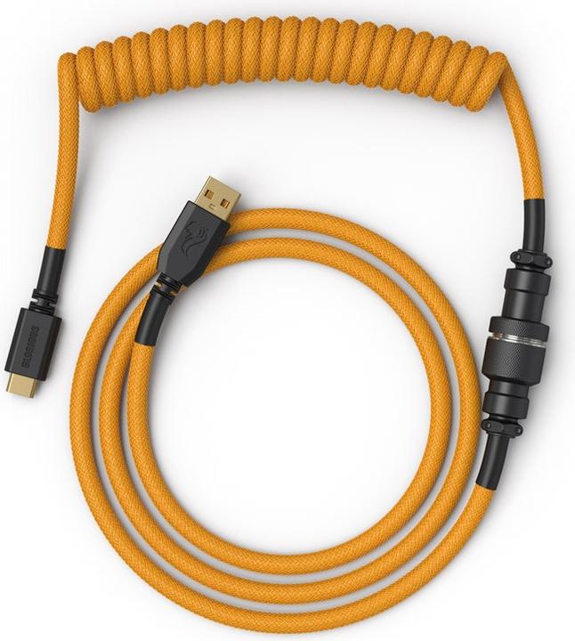 Actual product image Glorious PC Gaming Race Coiled Cable Glorious Gold, USB-C auf USB-A Spiralkabel (1.37 m, USB 2.0)