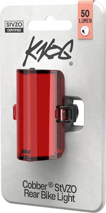 Produktbild knog. Cobber Fahrradlampe, StVZO, rote LED, black (50 Lumen) (50 lm)