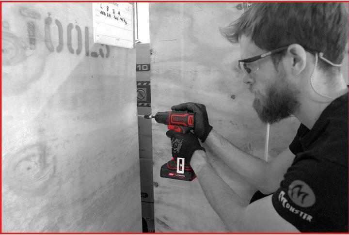 Image du produit KS Tools eMONSTER Kit de perceuses/visseuses sans fil brushless, 4 pièces| 18 volts, 2 batteries et chargeur (Fonctionnement sur batterie)