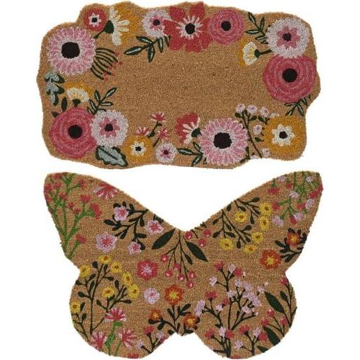 Decoris, Fussmatte, Fussmatte Blumen - ca. 75 x 45 cm - 1 Stück (75 x 45 cm)