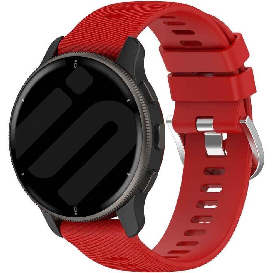 Thumbnail - Strap-it Silikonarmband (Silikon, vivoactive 4), Uhrenarmband, Rot