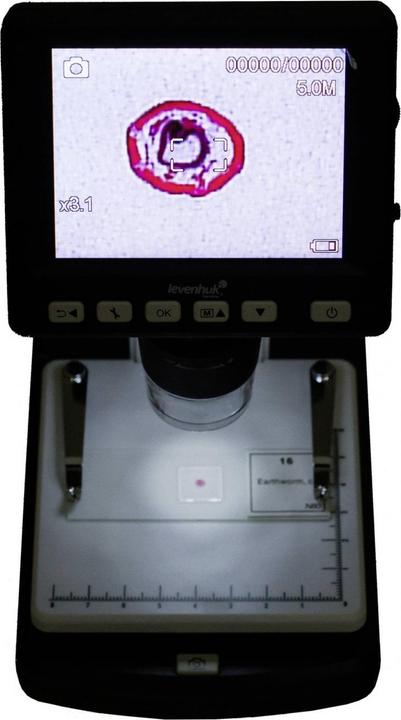 Immagine prodotto Levenhuk Microscopio digitale DTX 500 LCD, bianco/nero