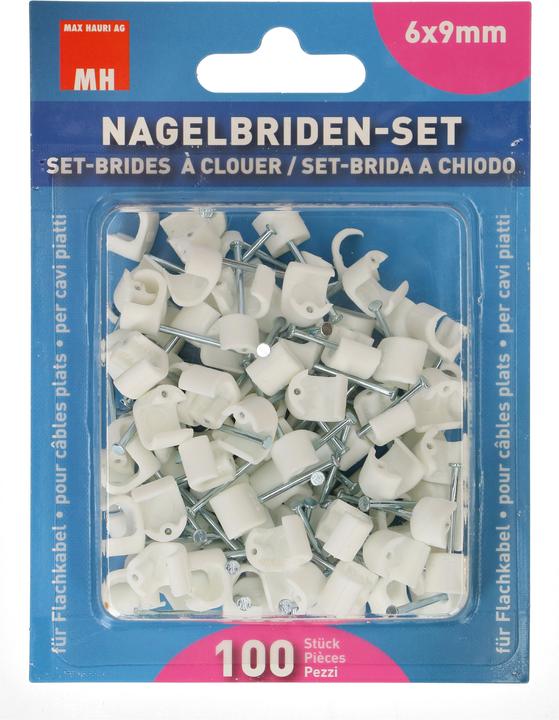 Immagine prodotto Max Hauri Set di morsetti per chiodi con cavo piatto da 6-9 mm