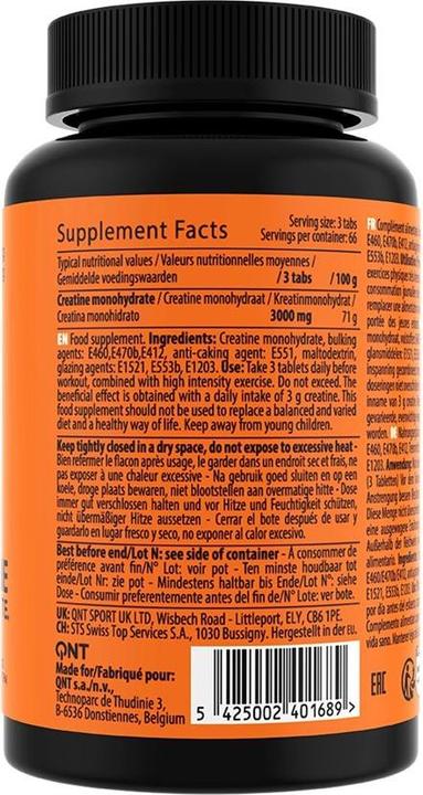 Actual product image QNT Creatine Monohydrate (200 pcs., Pills, 274 g)