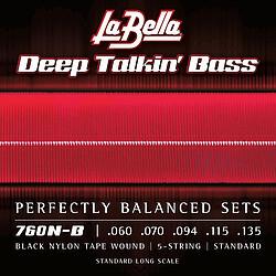 Actual product image La Bella 760N-B Black Nylon Bass 060/135 (Guitar)