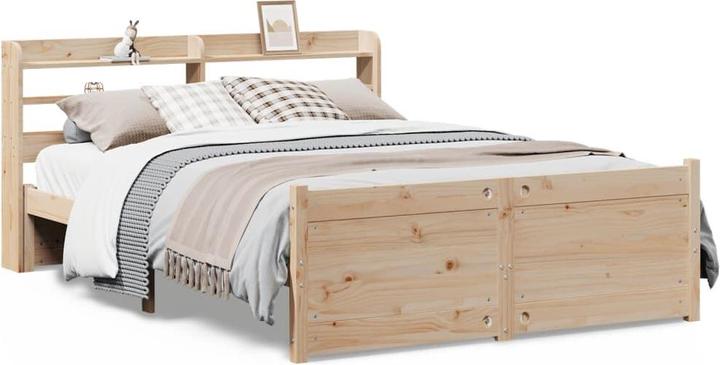 Actual product image vidaXL Bettgestell mit Kopfteil ohne Matratze 160x200 cm (160 x 200 cm)