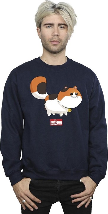 Actual product image Disney Mens Big Hero 6 Baymax Kitten Pose Sweatshirt (5XL)