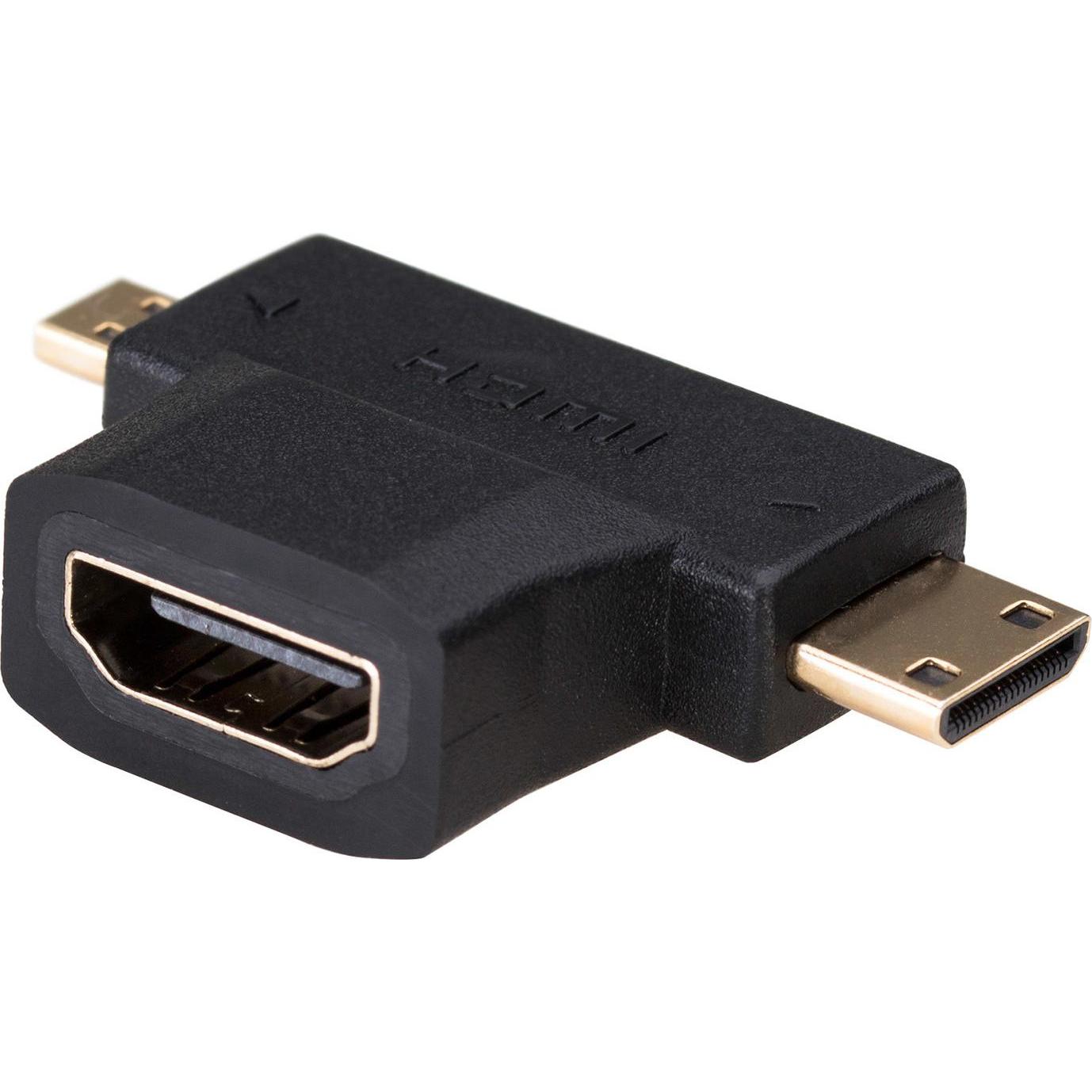 Akyga AK-AD-23 cable gender changer HDMI miniHDMI / microHDMI Schwarz (HDMI, Mini HDMI, 4.50 cm) (AK-AD-23)