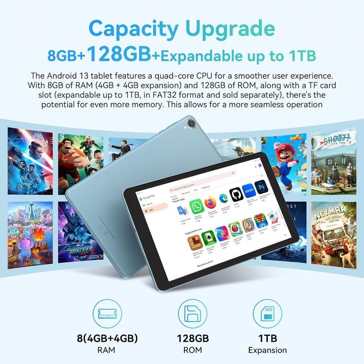 Actual product image Blackview Tab 50 (8", 128 GB, Twilight Blue)