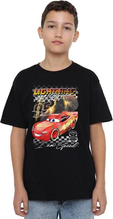 Actual product image Cars Childrens/Kids I Am Speed Lightning McQueen T-Shirt (152, 158)