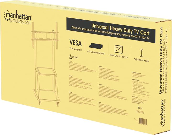 Actual product image Manhattan Universal TV stand on casters with extra high load capacity (LCD, 100", 170 kg)