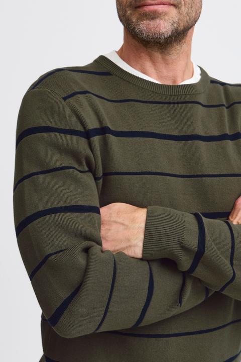 Actual product image FQ1924 FQKYLE reversed strip crewneck neck 21900702 (3XL)