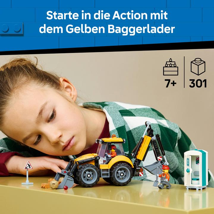 Actual product image LEGO 60480 Gelber Baggerlader