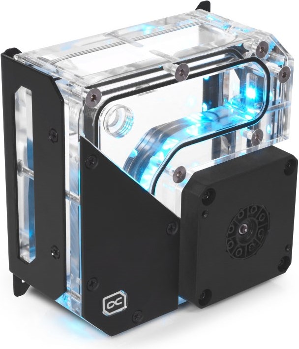 Actual product image Alphacool Rise Flat Reservoir D5 expansion tank
