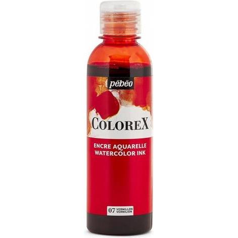 Pebeo, Künstlerfarbe + Bastelfarbe, Colorex Wassertinte (Zinnober, 250 ml)