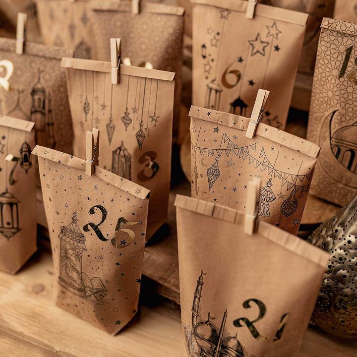 Immagine prodotto Papierdrachen DIY Ramadan Kalender mit 30 Geschenktüten (30x)