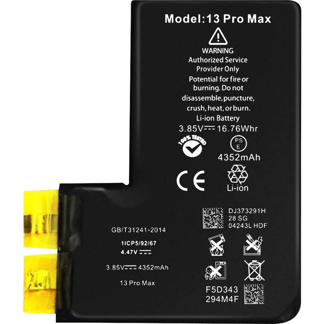 Clappio 4352mAh Ersatzakku ohne BMS, Smartphone Akku