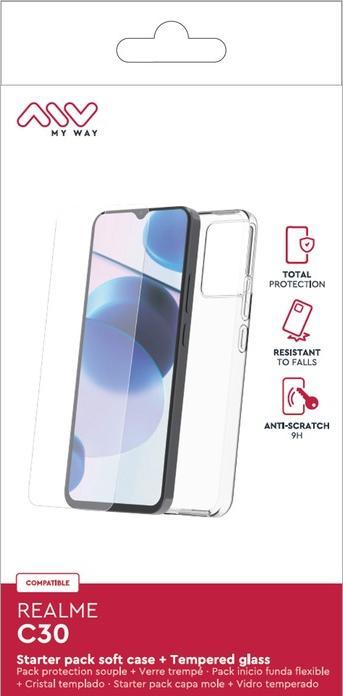 Actual product image My Way Starter Pack Coque Souple + Verre Trempe Realme C30 (Realme C30)
