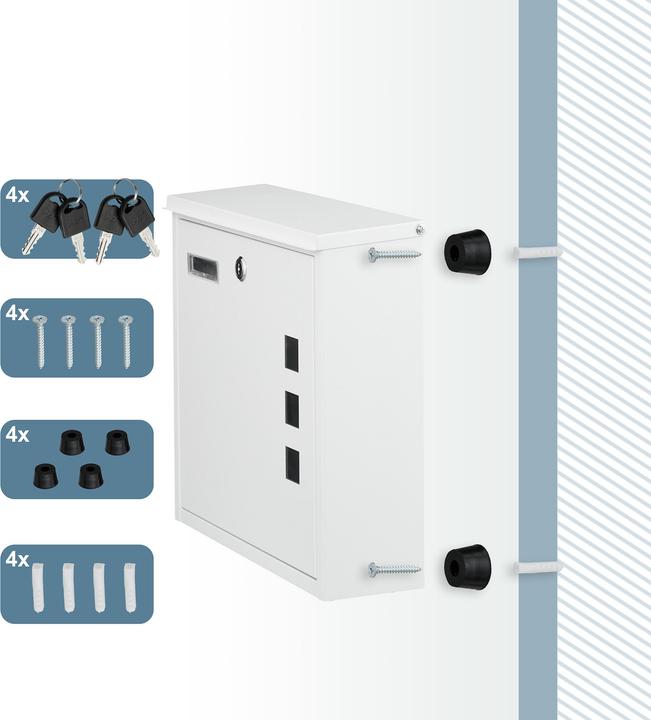 Actual product image Relaxdays Briefkasten mit Sichtfenster